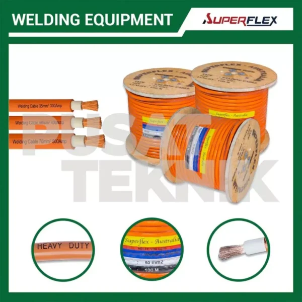 Kabel Las SUPERFLEX Tembaga 1 Roll 100 Meter - Gambar 4