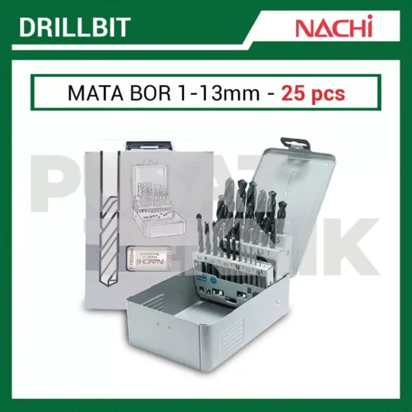 Mata Bor Besi NACHI 1 - 13 mm Isi 25 Pcs