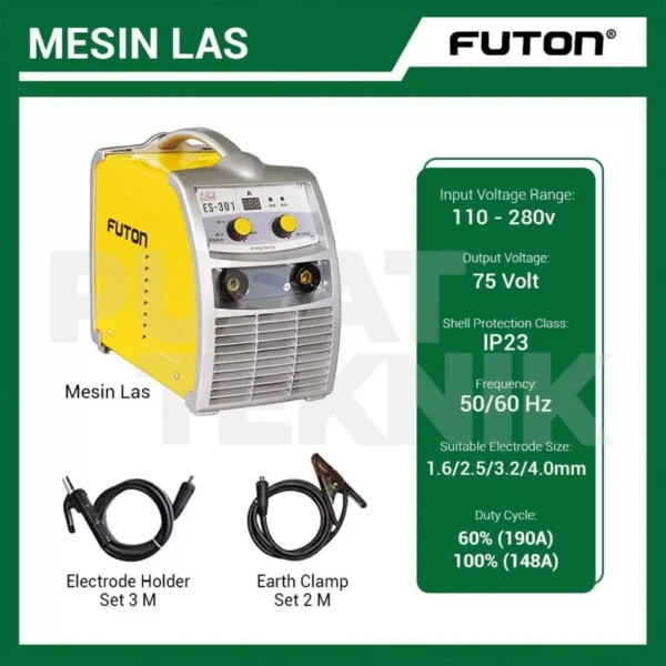 Mesin Las FUTON ES 301 Welding IGBT Inverter Water Proof - Gambar 2