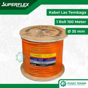 Kabel Las SUPERFLEX Tembaga 1 Roll 100 Meter