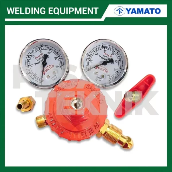 YAMATO Regulator Acetylene YR-71 Pressure Gauge - Gambar 3