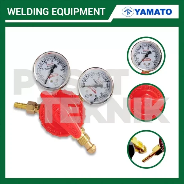 YAMATO Regulator Acetylene YR-71 Pressure Gauge - Gambar 4