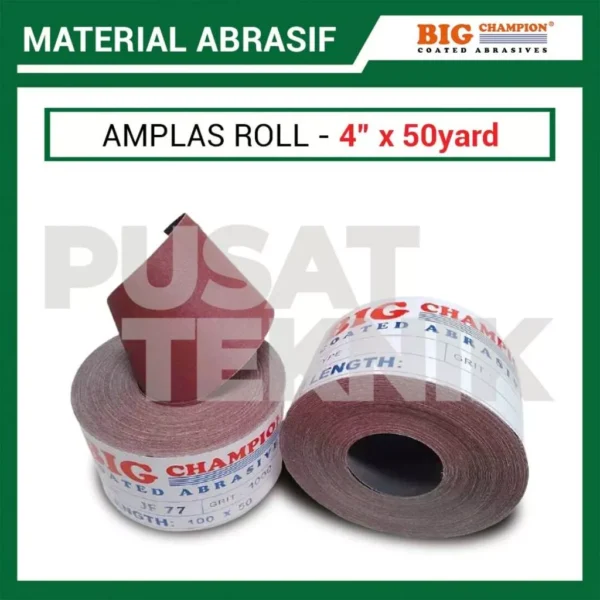 Amplas Roll Gritt #1000 4" x 45 Meter 1 Roll Big Champion