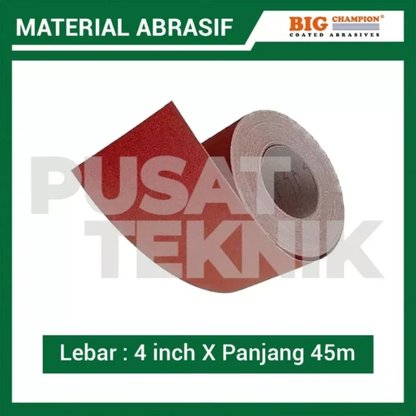 Amplas Roll Gritt #1000 4" x 45 Meter 1 Roll Big Champion - Gambar 5