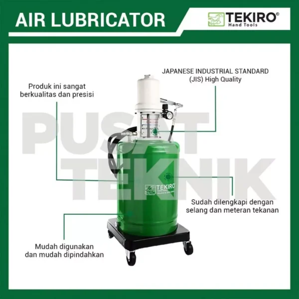 TEKIRO Pompa Gemuk Tenaga Angin Air Lubricator For Grease Pump 20 Liter - Gambar 2