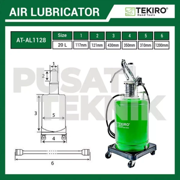 TEKIRO Pompa Gemuk Tenaga Angin Air Lubricator For Grease Pump 20 Liter - Gambar 5
