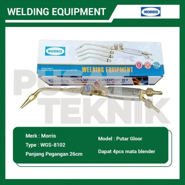 MORRIS Welding Torch WGS 8102 Type Gloor Las Putar - Gambar 2