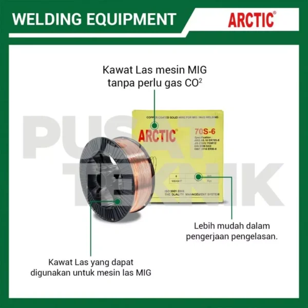 Kawat Las ARCTIC 70S-6 0,8mm MIG Wire Welding - Gambar 2