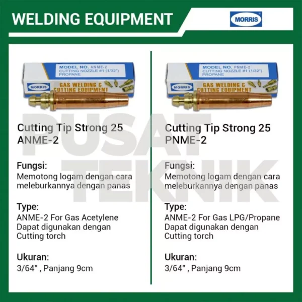 MORRIS Cutting Tip Strong 25 ANME-2 & PNME-2 Las Welding - Gambar 2