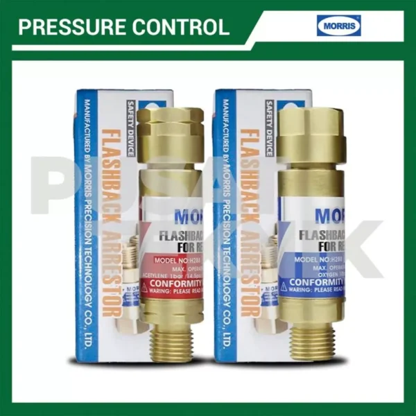 MORRIS Flashback Arrestor for Regulator Oxygen & Gas LPG Pressure Control - Gambar 5