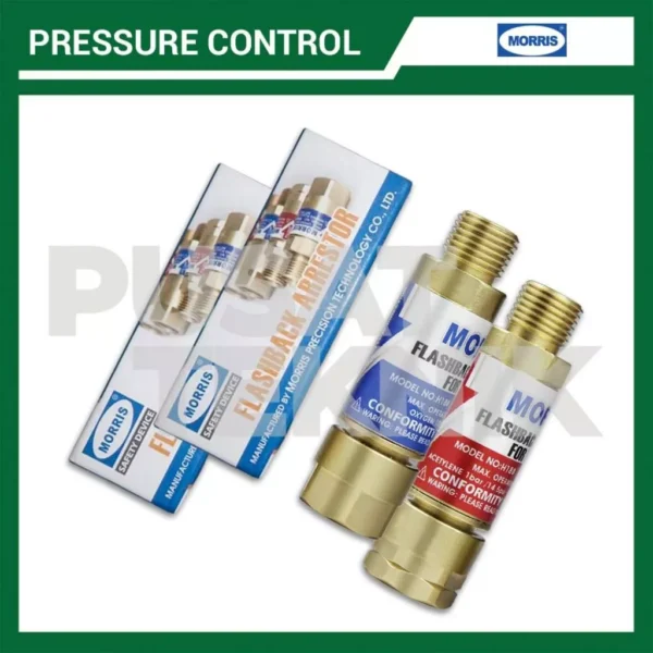 MORRIS Flashback Arrestor for Torch Oxygen & Fuel Gas Pressure Control - Gambar 3