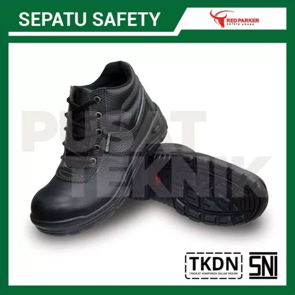 Sepatu Safety Shoes Boot Sedang Tali Red Parker S183 - Gambar 3