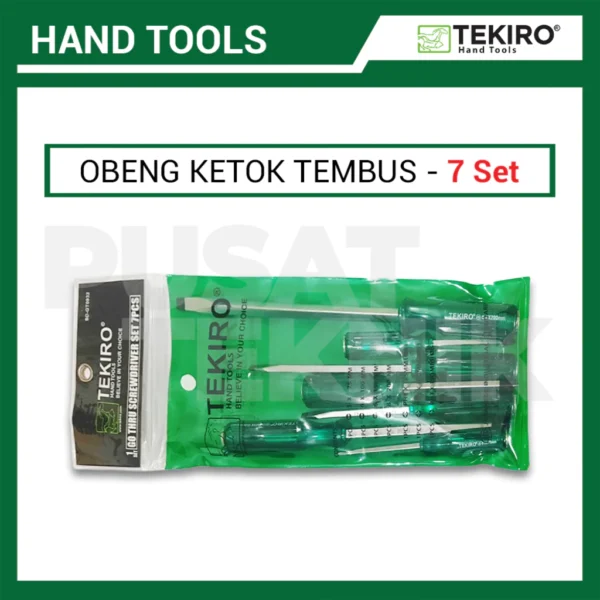 TEKIRO Obeng Ketok Tembus Go Thru Screwdriver Set 7 Pcs