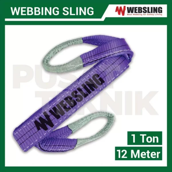 Webbing Sling Websling 1 Ton 12 , 15 Meter Tali Angkat Sling Belt - Gambar 5