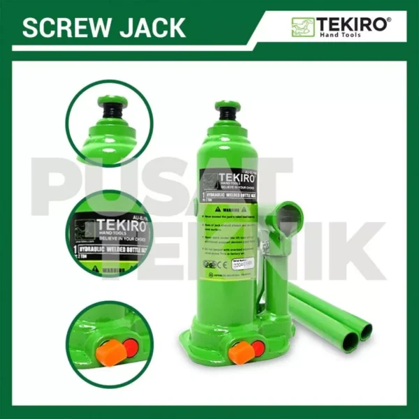 TEKIRO Dongkrak Botol Hidrolik Hydraulic Jack Kapasitas 2 - 30 Ton - Gambar 4