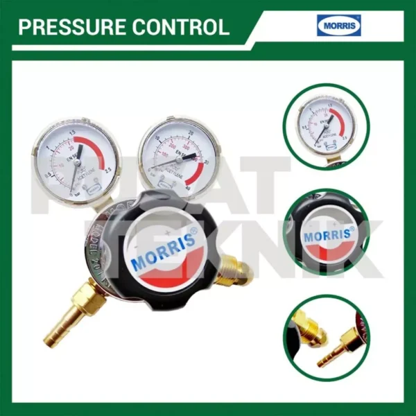 MORRIS Regulator Gas Acetylene 201-1.4M-AC Pressure - Gambar 4