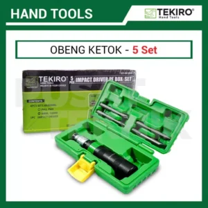 TEKIRO Obeng Ketok Impact Driver Box Plastik Set 5 Pc