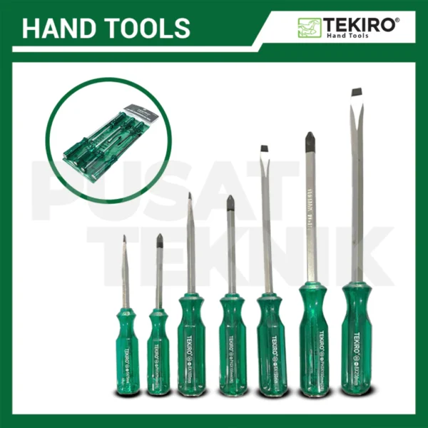 TEKIRO Obeng Ketok Tembus Go Thru Screwdriver Set 7 Pcs - Gambar 5