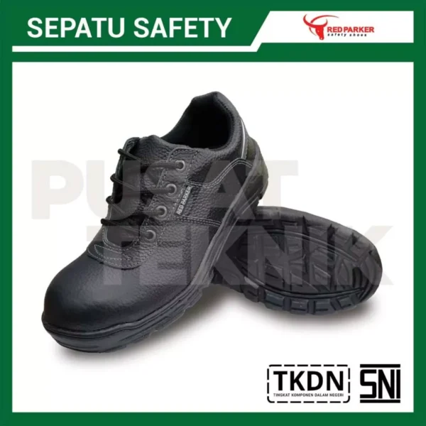 Sepatu Safety Shoes Red Parker P181 Pendek Tali Pria Wanita - Gambar 3