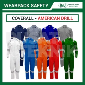 Wearpack Safety IMJ Coverall Terusan Kerja American Drill