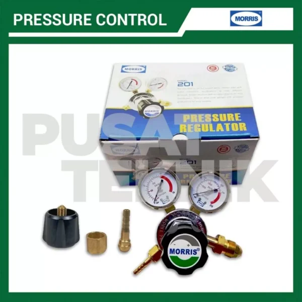 MORRIS Regulator Gas Oxygen 201-7M-OX Pressure Control - Gambar 3