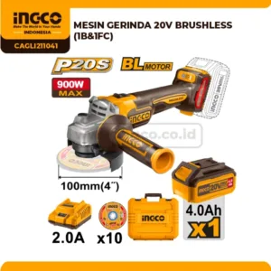 Mesin Gerinda 20V Brushless Ingco