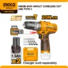 Mesin Bor Impact Cordless Ingco 12V