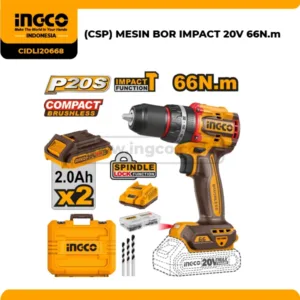 Mesin Bor Impact Cordless 20V
