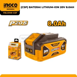 Baterai Lithium-Ion Ingco 20V 8.0Ah