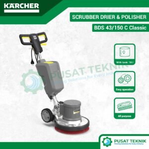 Mesin Polisher Lantai Karcher BDS 43/150 C Classic + Tank Low Speed Berkualitas