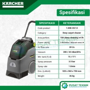 Mesin Cuci Karpet Karcher BRC 30/15 C Extractor Scrubber Otomatis Deep Cleaning