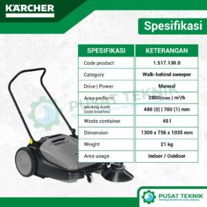 Mesin Sapu Lantai Karcher KM 70/20 C Manual Sweeper Efisien & Ergonomis