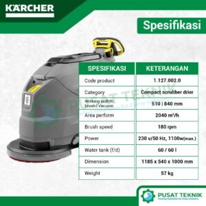 Mesin Polisher Lantai Karcher BDP 50/1500 C High Speed Ultra Kilap & Efisien