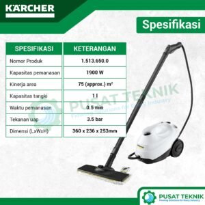 Steam Cleaner Karcher SC 3 EasyFix EU White Pembersih Uap Tercepat 30 Detik