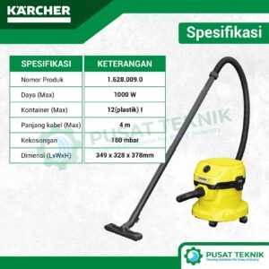 Wet and Dry Vacuum Cleaner Karcher WD 2 Plus V-12/4/18/C Penyedot Debu Kompak