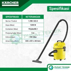 Wet and Dry Vacuum Cleaner Karcher WD 1 Classic KAP Penyedot Debu Serbaguna