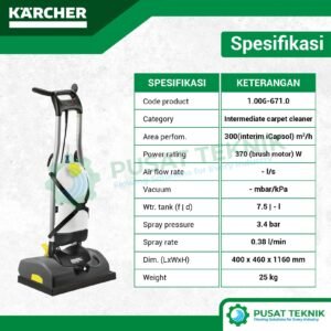 Mesin Cuci Karpet Karcher BRS 43/500 C EU Pembersih Karpet Enkapsulasi Cepat Kering