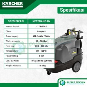 Karcher HDS 8/18-4 C EU-I High Pressure Cleaner Hot Water 3-Phase