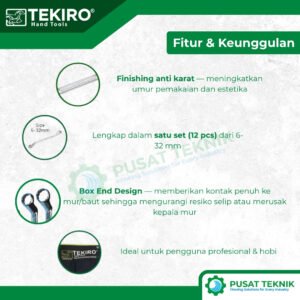 Kunci Ring75° Tekiro - Sunk Panel (Box End Wrench75°)