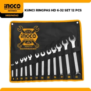 Kunci Ringpas Ingco 6-32 (HD) Set 12 Pcs